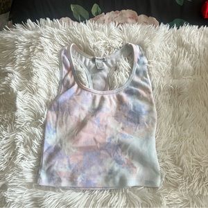 pastel tye dye tank top